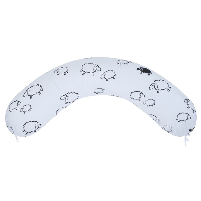 Наволчка к подушки для беременных, размер 34×170 см, овечки
