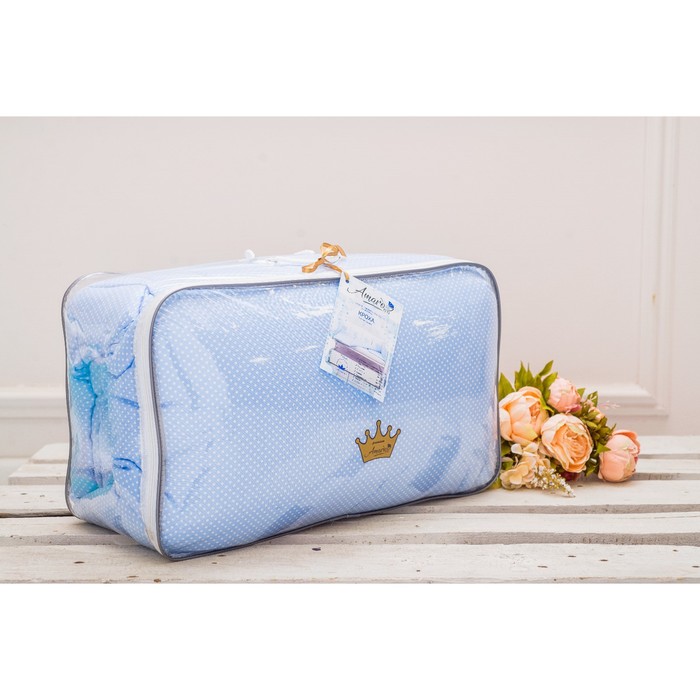 Комплект в кроватку Premium Кроха, 18 предметов, голубой