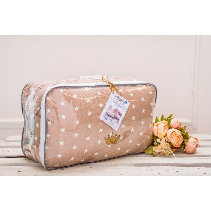 Комплект в кроватку Royal Baby, 18 предметов, бязь, коричневый