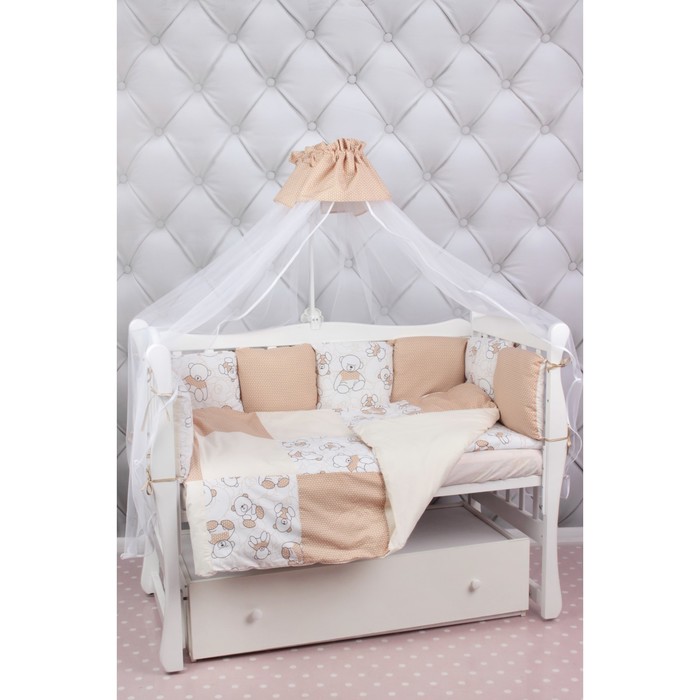 Комплект в кроватку «Триумф», 19 предметов, поплин, бежевый