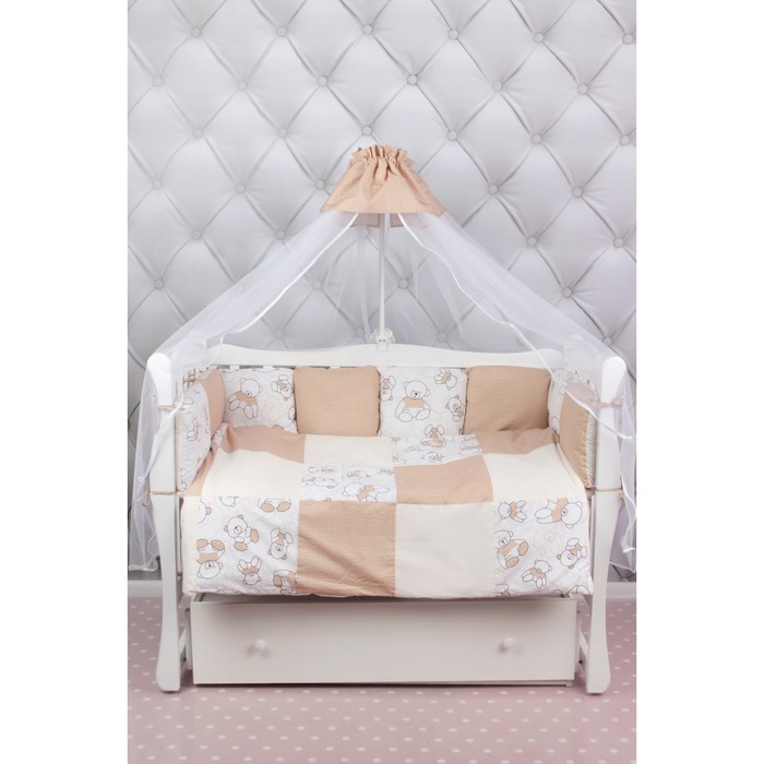 Комплект в кроватку «Триумф», 19 предметов, поплин, бежевый