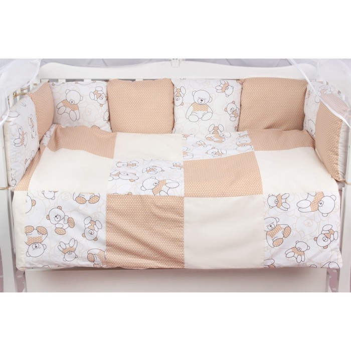 Комплект в кроватку «Триумф», 19 предметов, поплин, бежевый