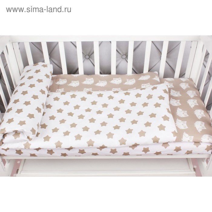 Постельное бельё Baby Boom, размер 75х125 см, 112х147 см, 40х60 см