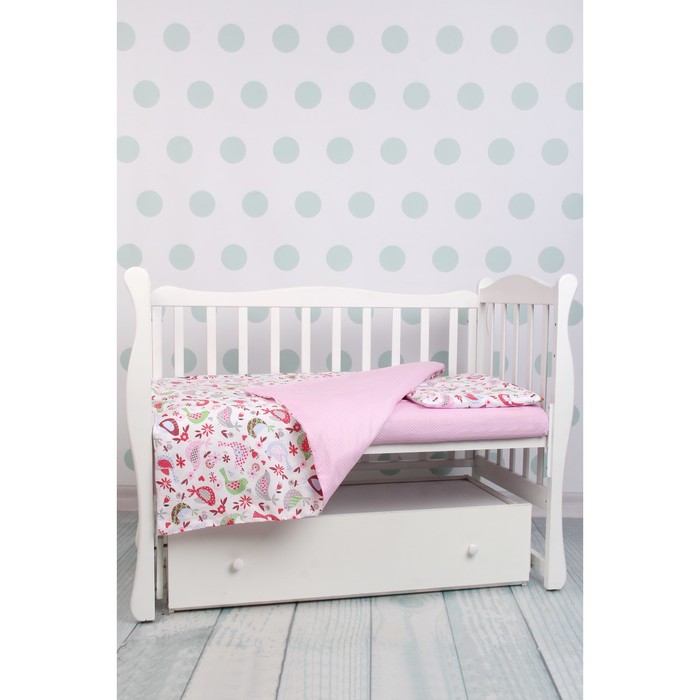 КПБ Baby Boom, 3 предмета, бязь, птичка