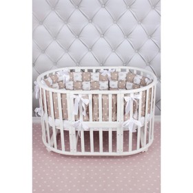 

Борт в кроватку Royal Care, 6 предметов, бязь, коричневый