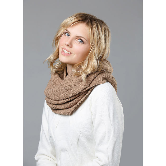 Снуд женский "Сицилия" цвет кофейный, р-р 180x37