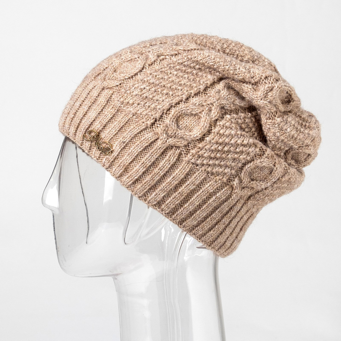 Шапка женская "Дитта" цвет кофейный, р-р 56