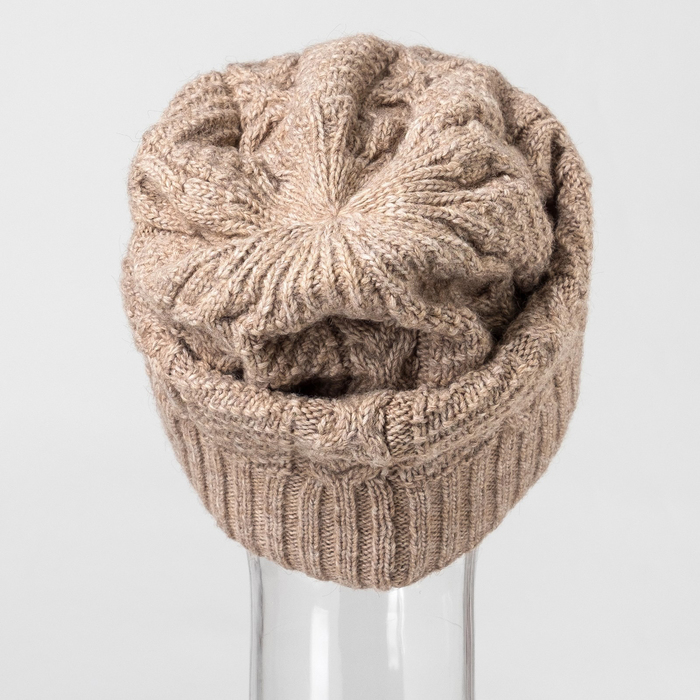 Шапка женская "Дитта" цвет кофейный, р-р 56