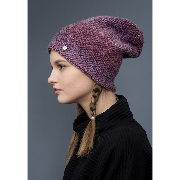 Шапка женская "Доротта" цвет бордово-фиолетовый, р-р 56