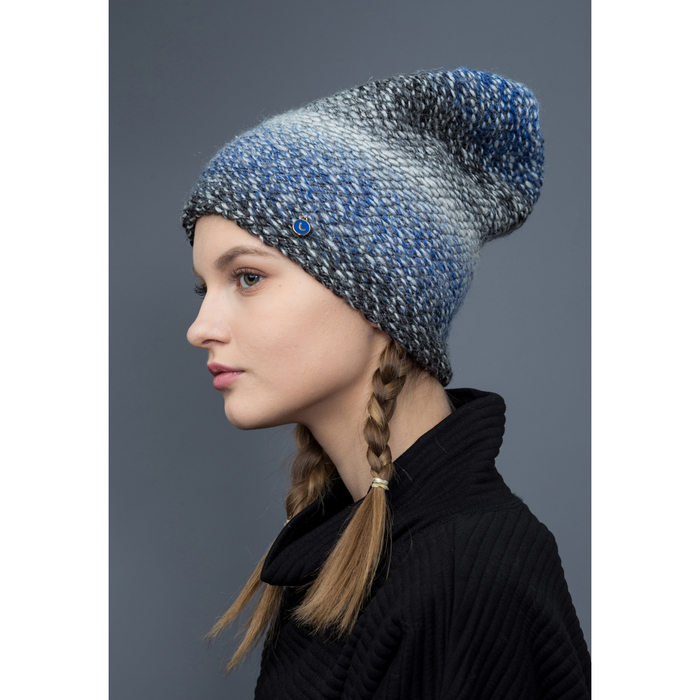 Шапка женская "Доротта" цвет серо-синий, р-р 56