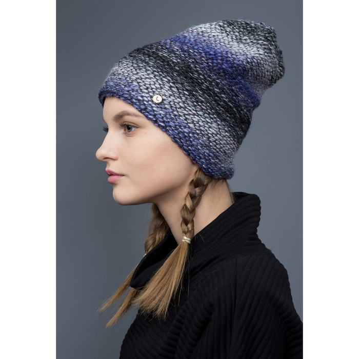 Шапка женская "Доротта" цвет серо-сиреневый, р-р 56