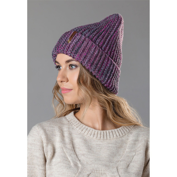 Шапка женская "Лиана" цвет сиреневый, р-р 56