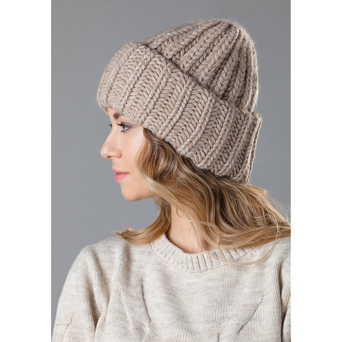 Шапка женская "Пенелопа" NELL цвет бежевый, р-р 56
