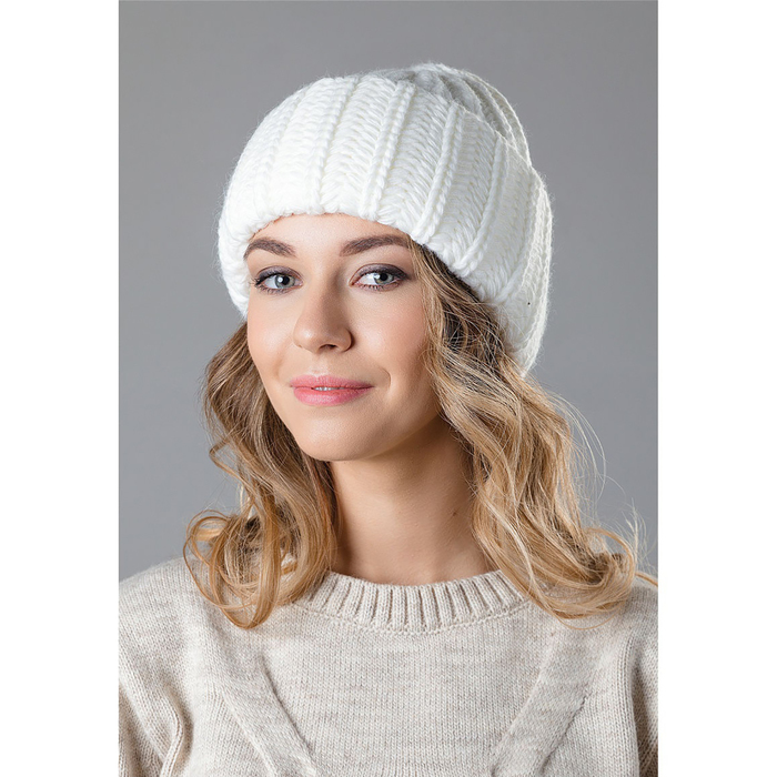 Шапка женская "Пенелопа" NELL цвет белый, р-р 56