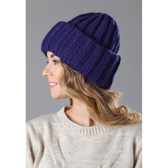Шапка женская "Пенелопа" NELL цвет тёмно-синий, р-р 56