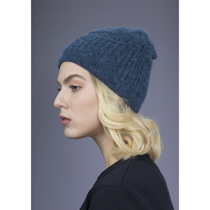 Шапка женская "Эсмеральда" цвет морская волна, р-р 56
