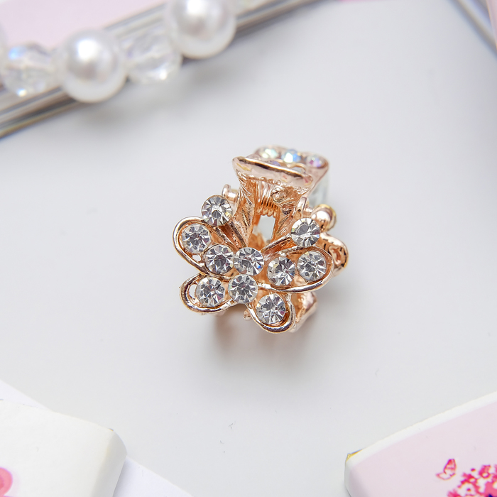 Краб для волос "Мини стразик" 1,6 см бабочка