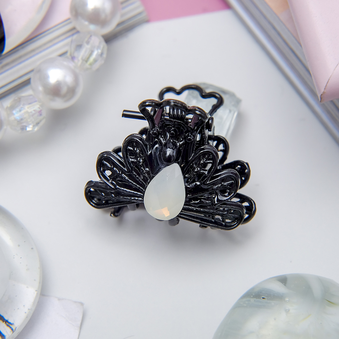 Краб для волос "Омут" 2,7 см павлин