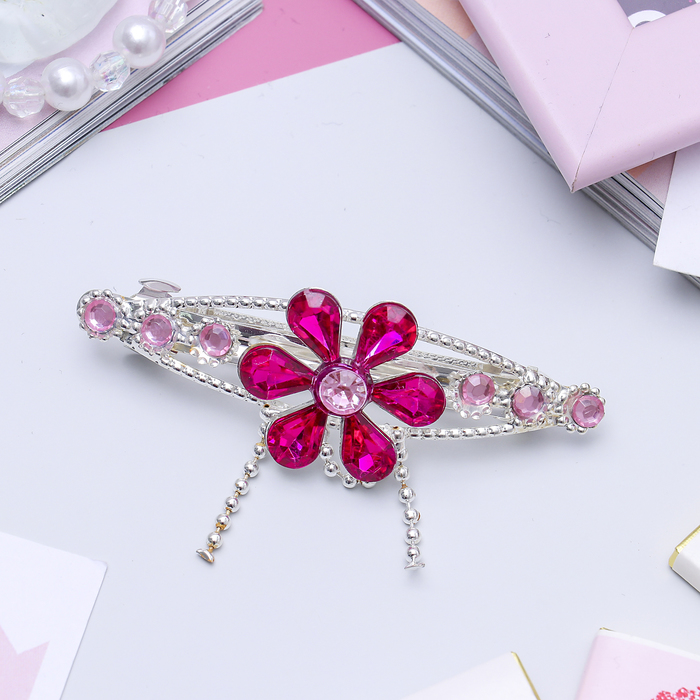 Автомат для волос "Афина" 8 см ромашка, микс