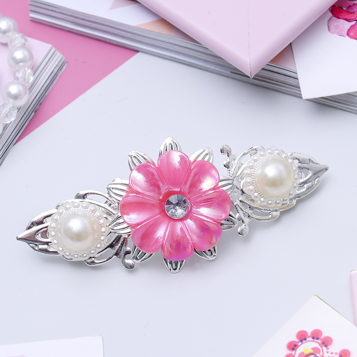 Автомат для волос "Вира" 8 см цветок, микс