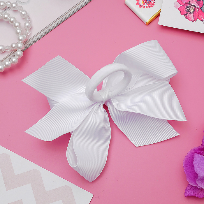 Резинка для волос бант "Школьница " d-12 см