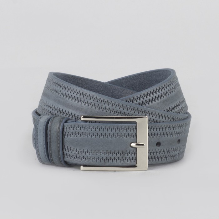 Ремень мужской, пряжка металл, цвет серый