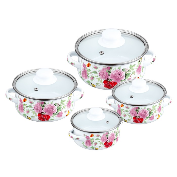 Набор кастрюль Reisz, 8 предметов, 0.5 л, 0.75 л, 1.25 л, 1.8 л