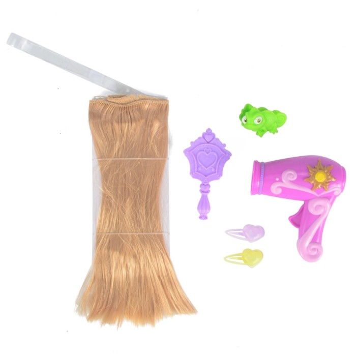 Игровой набор Disney "Принцесса: Причёска для Рапунцель",, 37,5 см, функциональный, фен, аксессуары