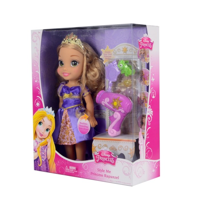 Игровой набор Disney "Принцесса: Причёска для Рапунцель",, 37,5 см, функциональный, фен, аксессуары