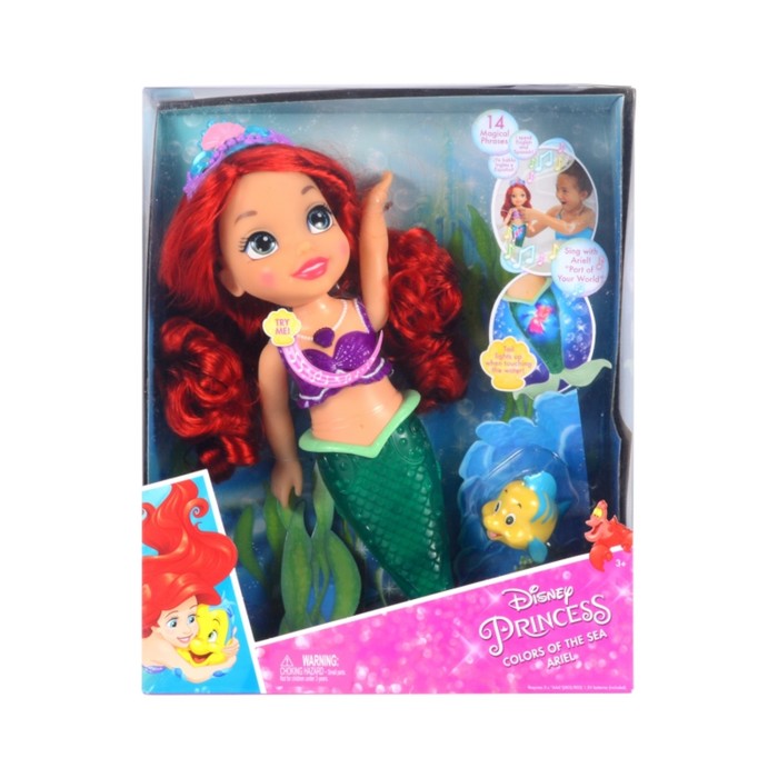 Кукла Disney "Принцесса: Ариэль",, 37 см, подвижная, со световыми и звуковыми эффектами