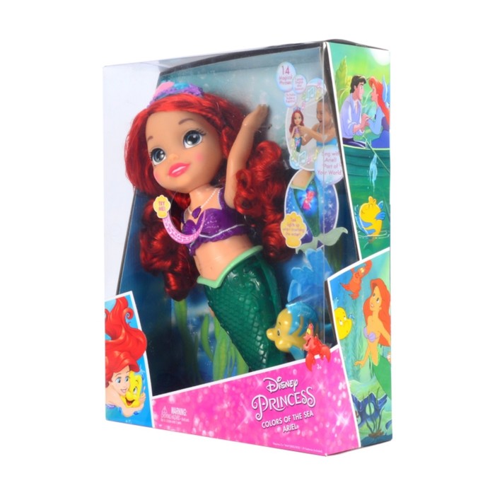 Кукла Disney "Принцесса: Ариэль",, 37 см, подвижная, со световыми и звуковыми эффектами