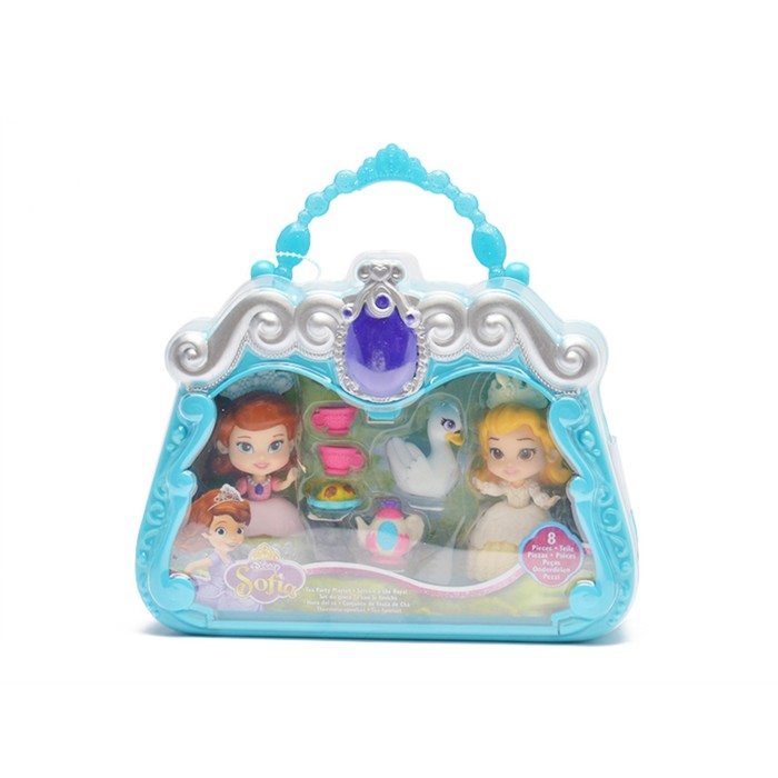 Игровой набор Disney "София Прекрасная: Весёлое чаепитие" 2 куклы 8 см, в сумочке, аксессуары 3942