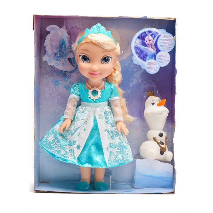 Интерактивная кукла Disney "Холодное Cердце: Эльза и Олаф", 35 см, подвижная, со световыми и звуковыми эффектами