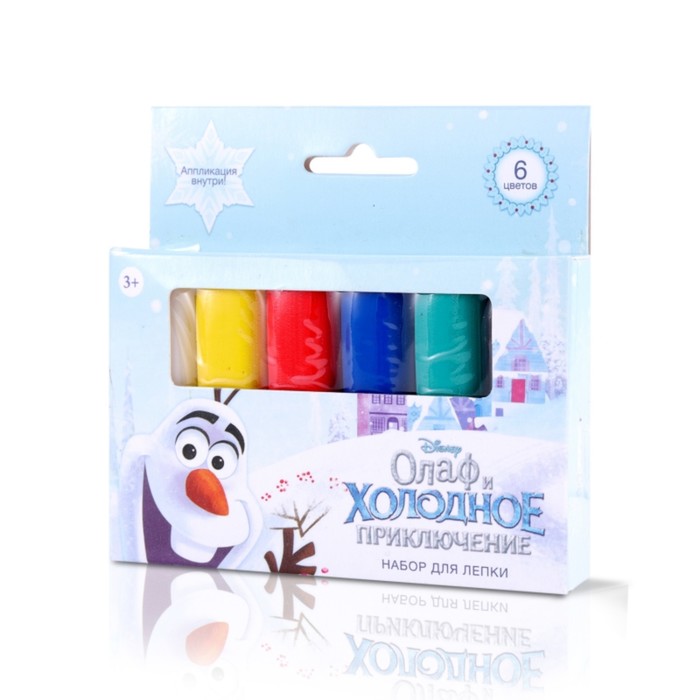 Набор для лепки Disney «Олаф и Холодное приключение», 6 цветов, 100 гр, аппликация