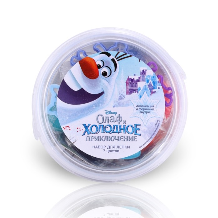 Набор для лепки Disney «Олаф и Холодное приключение», 7 цветов, 500 гр, аппликация, формочки 39427