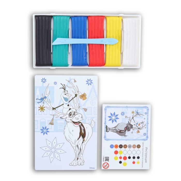 Набор для лепки Disney «Холодное сердце», 6 цветов, 120 гр, аппликация