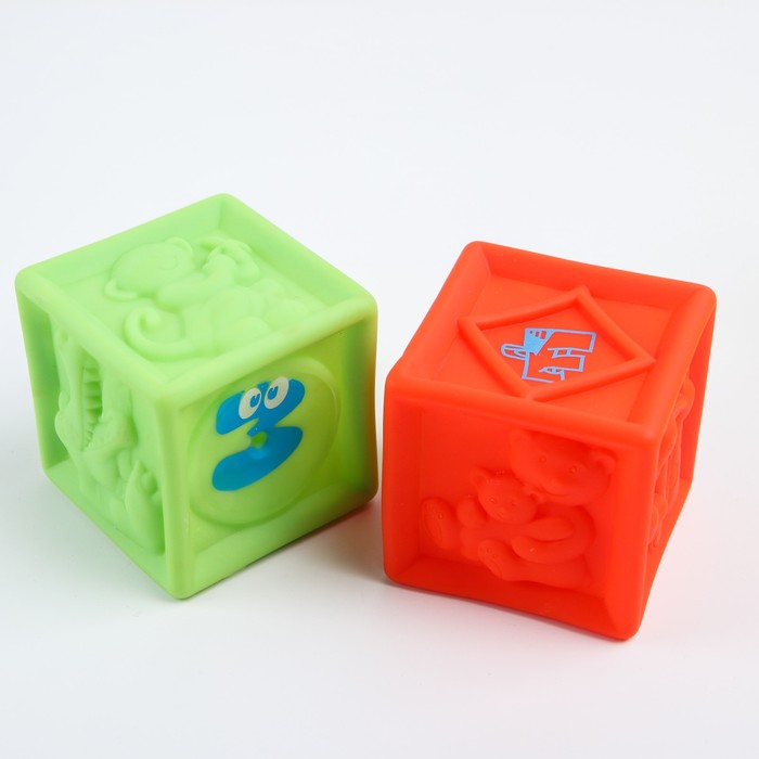 Игрушки для ванны «Кубики и мячики 2», набор 4 шт.