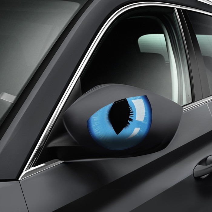 Наклейка декоративная на автомобиль, синие глаза