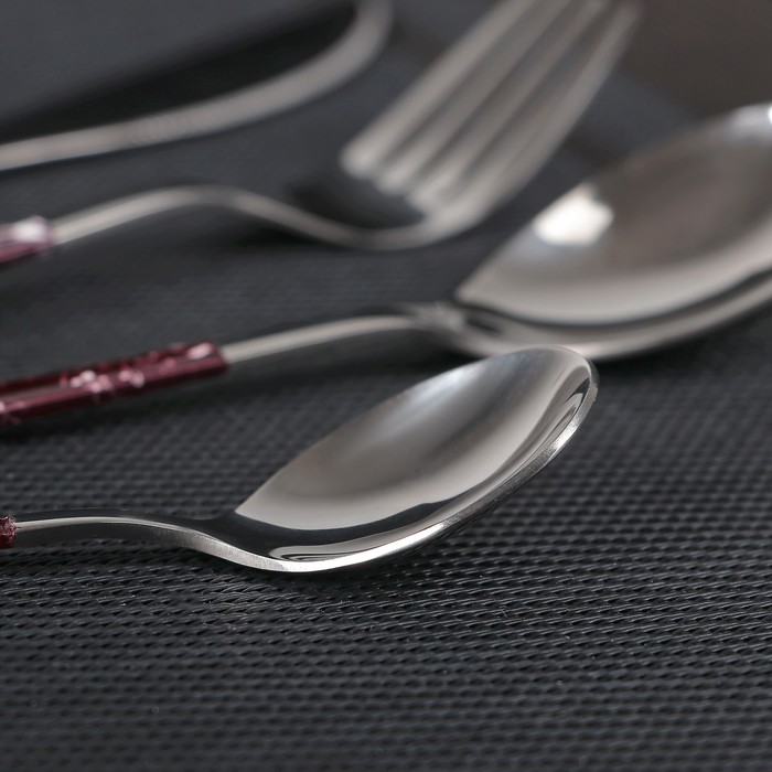 Набор столовых приборов 16 пр, на 4 персоны "Искусство" сиреневый