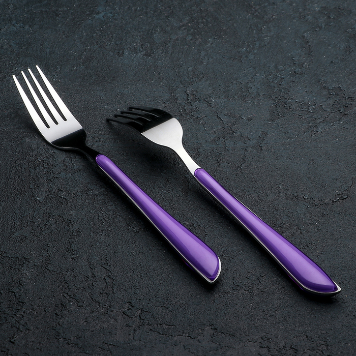 Набор вилок столовых 6 шт "Нео" фиолетовый, 20,5 см