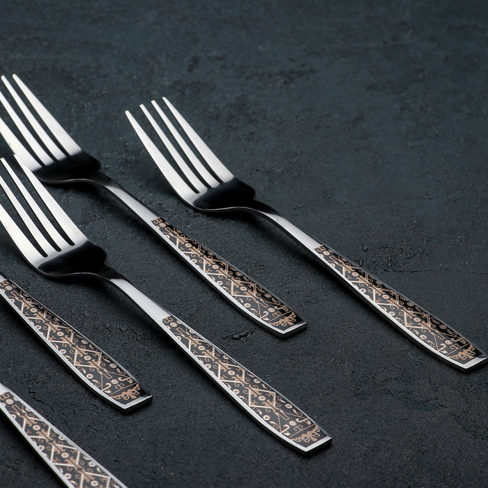 Набор вилок столовых "Джинн" черный 19 см