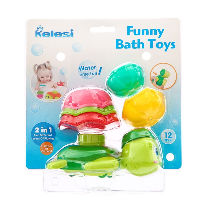 Игрушки для купания «Черепашка со стаканчиками», цвета МИКС