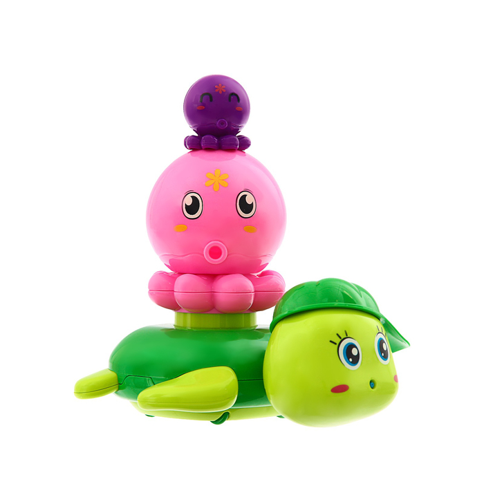 Игрушки для купания «Черепашка с осьминожками», цвета МИКС