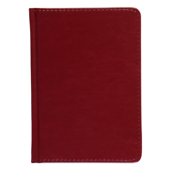 Ежедневник недатированный А6+, 136 листов Sidney Nebraska, искусственная кожа, золотой срез, бордовый