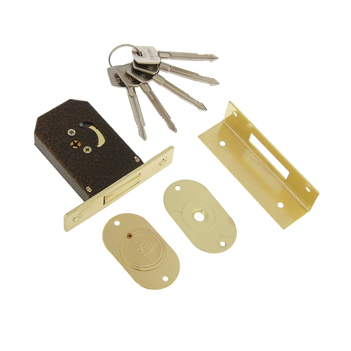 Замок врезной "АЛЛЮР" 90, под крестообразный ключ, без ручки УЦЕНКА