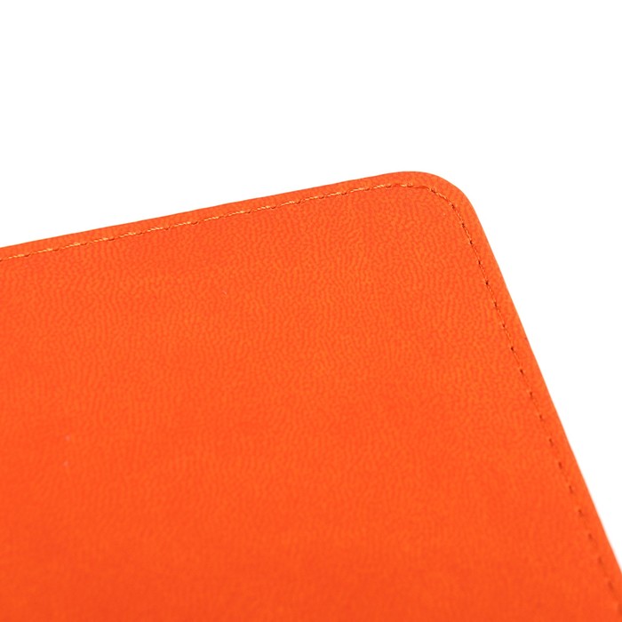 Ежедневник недатированный А6, 136 листов Velvet, искусственная кожа, оранжевый
