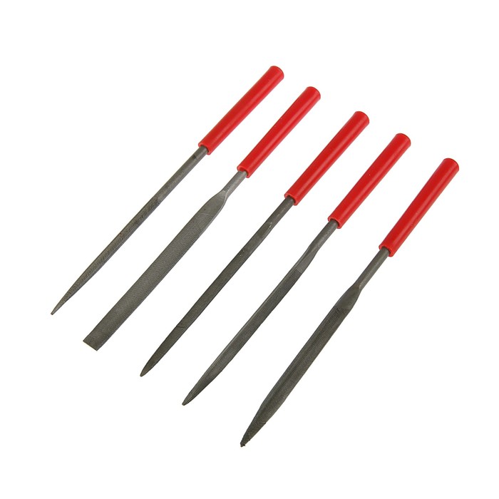 Набор надфилей MATRIX, 180 х 5мм, 6 шт, пластиковые рукоятки УЦЕНКА