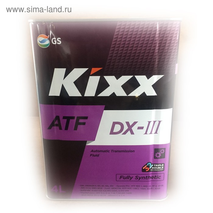 Трансмиссионная жидкость Kixx ATF DX-III, 4 л трансмиссионная жидкость totachi atf cvt multi type 60 л