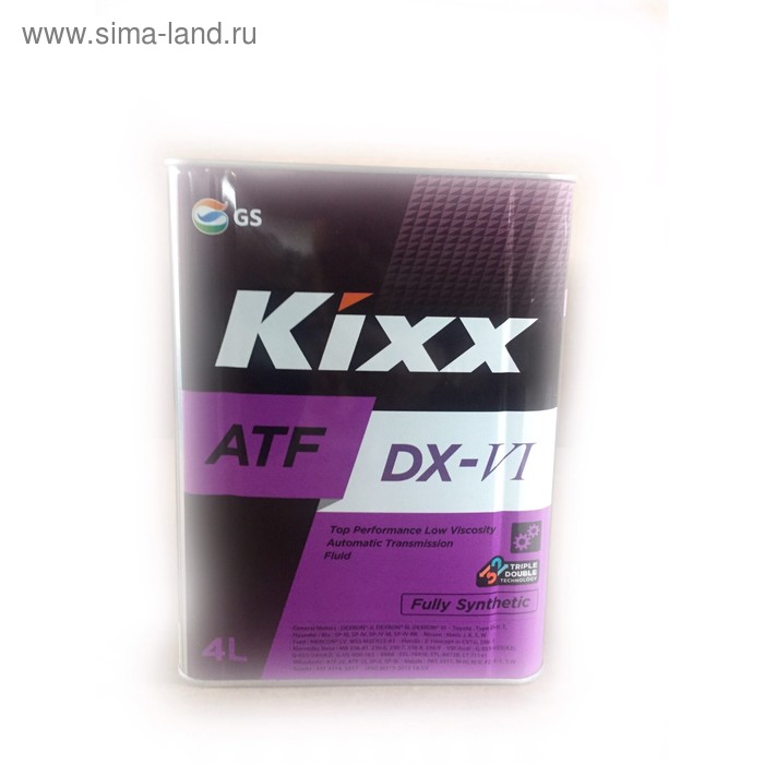 Трансмиссионная жидкость Kixx ATF DX-VI, 4 л трансмиссионная жидкость totachi niro atf dexron iii гидрокрекинг 4 л