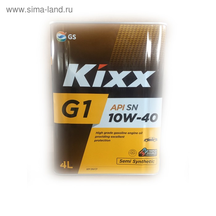 Масло моторное Kixx G SN Plus 10W-40, 4 л, полусинтетическое